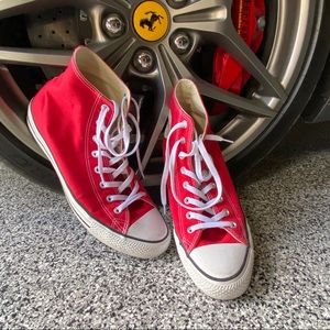 Men’s Converse Red High Tops Size 12